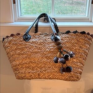 Sun N Sand Tan Woven Tote Bag Perfect for any beach day. NWOT